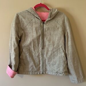 J. Jill Reversible Hemp/Cotton Zip Hoodie, Size Small